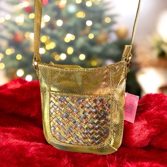 Hot in Hollywood metallic Crossbody bag, adjustable strap, new with tags - Picture 1 of 7